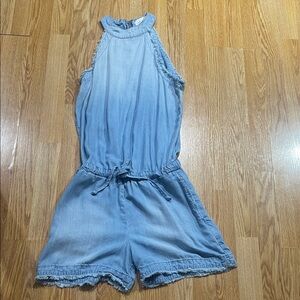 cloth & stone Light Blue Denim Romper